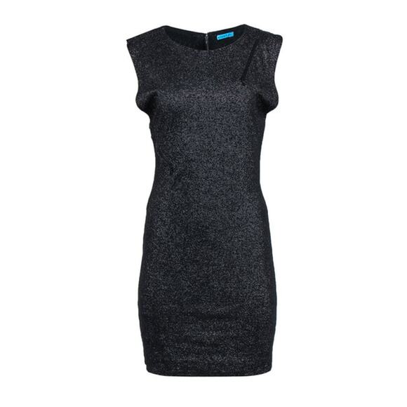Alice + Olivia Dresses & Skirts - NWT Alice + Olivia Black Metallic Sleeveless Rounded Neck Sheath Mini Dress S